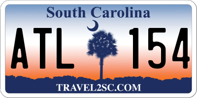 SC license plate ATL154