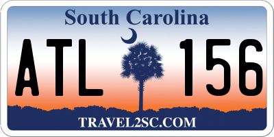 SC license plate ATL156
