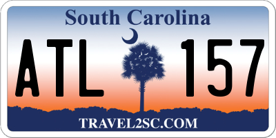 SC license plate ATL157