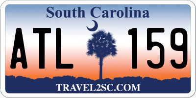 SC license plate ATL159