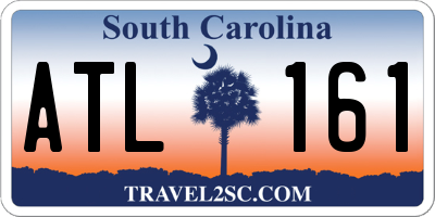 SC license plate ATL161