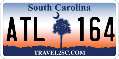 SC license plate ATL164