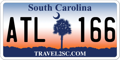 SC license plate ATL166
