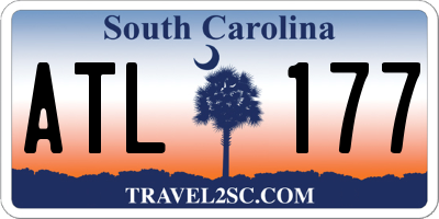 SC license plate ATL177