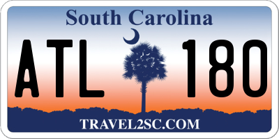 SC license plate ATL180