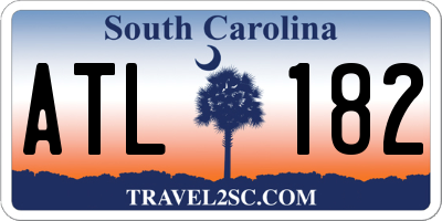 SC license plate ATL182