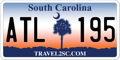SC license plate ATL195