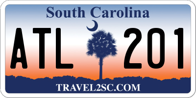 SC license plate ATL201