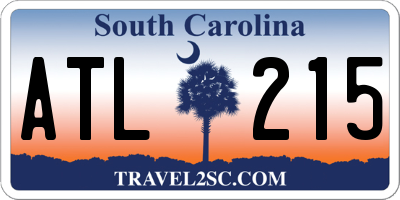 SC license plate ATL215