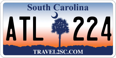 SC license plate ATL224