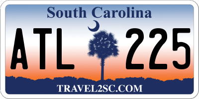 SC license plate ATL225