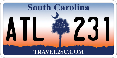 SC license plate ATL231