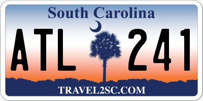 SC license plate ATL241