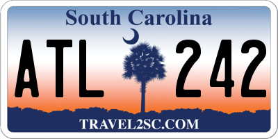 SC license plate ATL242