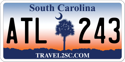 SC license plate ATL243