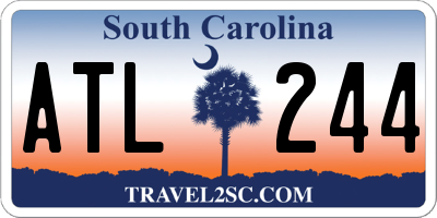 SC license plate ATL244