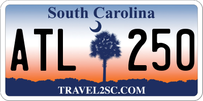 SC license plate ATL250
