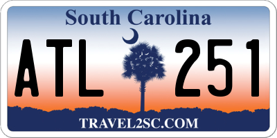 SC license plate ATL251