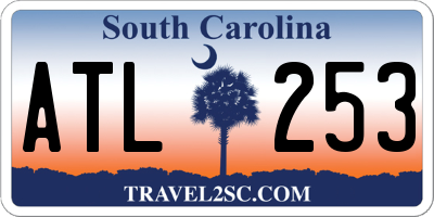 SC license plate ATL253