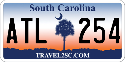 SC license plate ATL254
