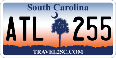 SC license plate ATL255