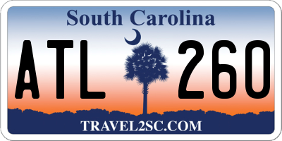 SC license plate ATL260