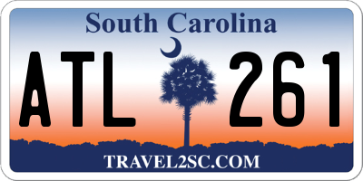 SC license plate ATL261