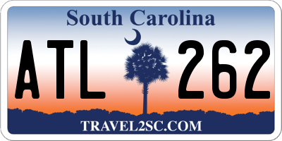 SC license plate ATL262