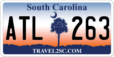SC license plate ATL263