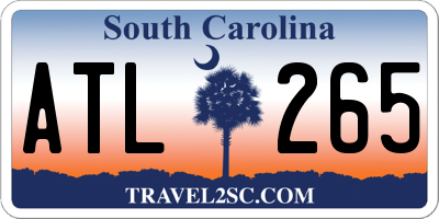 SC license plate ATL265