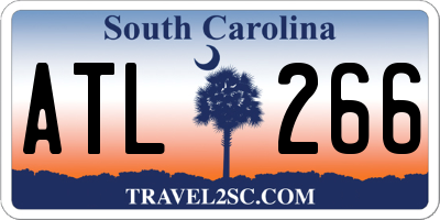 SC license plate ATL266