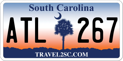SC license plate ATL267