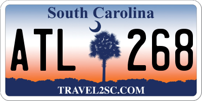 SC license plate ATL268