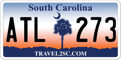 SC license plate ATL273