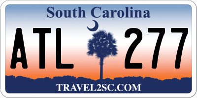 SC license plate ATL277