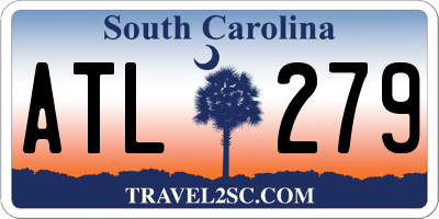 SC license plate ATL279
