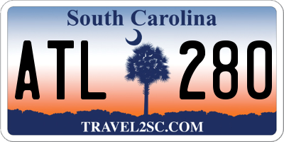 SC license plate ATL280