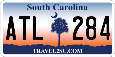 SC license plate ATL284