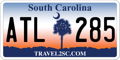 SC license plate ATL285