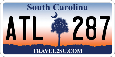 SC license plate ATL287