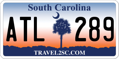 SC license plate ATL289