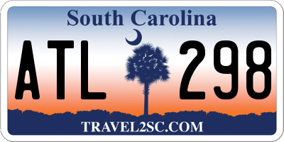 SC license plate ATL298