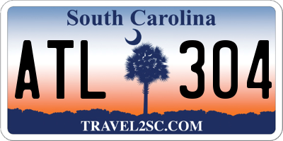 SC license plate ATL304