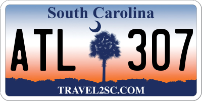 SC license plate ATL307