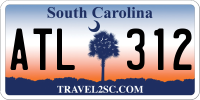 SC license plate ATL312