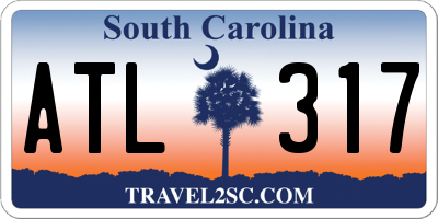 SC license plate ATL317