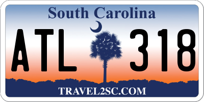 SC license plate ATL318
