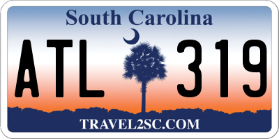 SC license plate ATL319