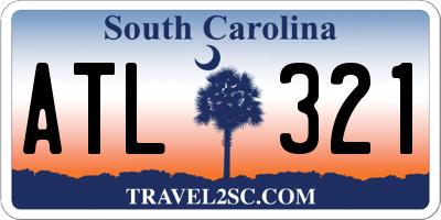 SC license plate ATL321