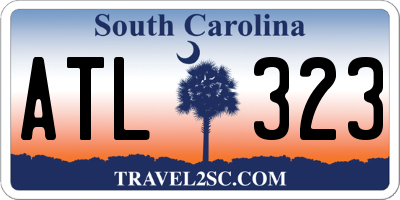 SC license plate ATL323